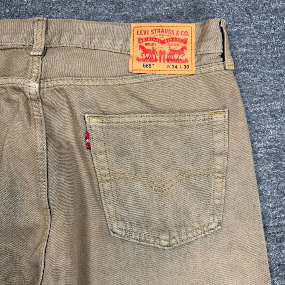 Levis 565 Loose Straight Jeans 34X30 Hyperspace Relaxed Denim Grunge Workwear
